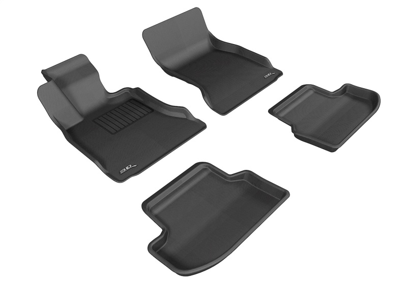 BMW 5 Series Sedan Floor Mat Set - Front and Rear - 3D MAXpider - Kagu - Black - `11-`16 BMW 5 Series Sedan Floor Mat Set - Front and Rear - 3D MAXpider - Kagu - Black - `11-`16